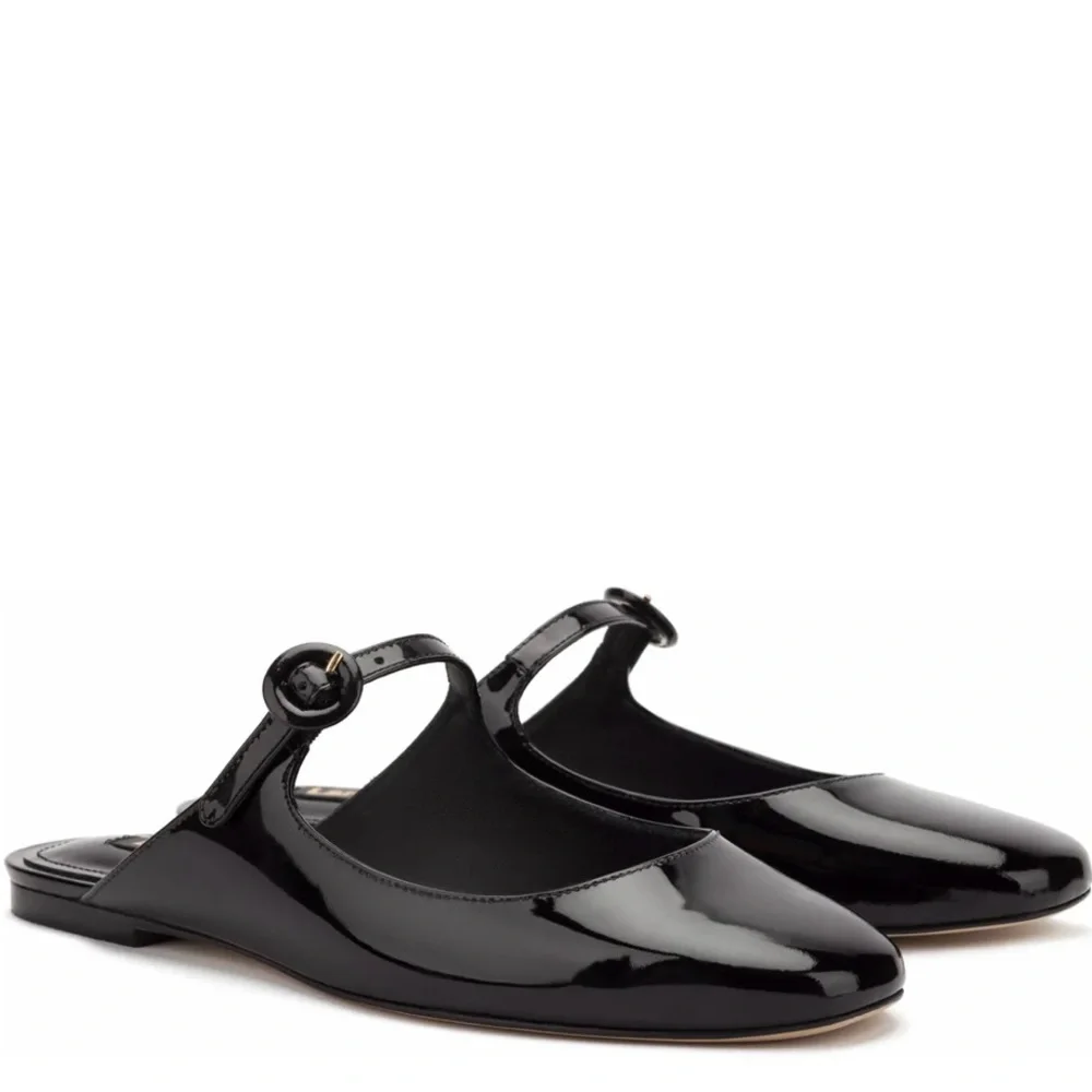 LARROUDÉ Blair Leather Mules - Black